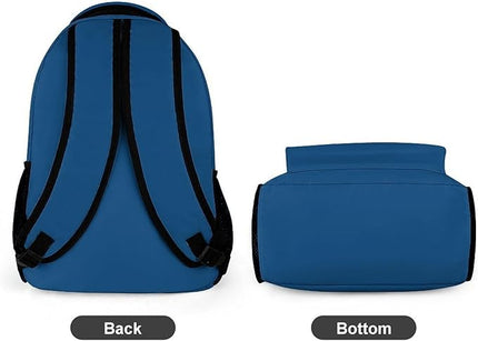 Fashion Classic Blue Backpack Lightweight Large Capacity Laptop Daybag for Travel Work