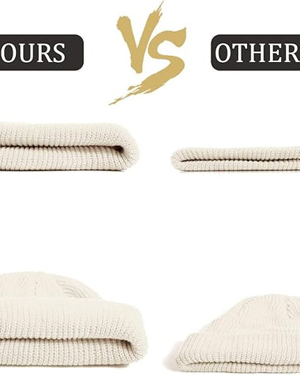 SATINIOR Trawler Beanie Watch Hat Roll-up Edge Skullcap Fisherman Beanie for Women Men