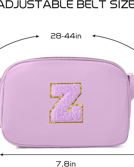 Gitus Gifts for 8 9 10 11 12 Year Old Girls Belt Bag Fanny Pack Crossbody Bags with Initial Letter Patch Cute Stuff Birthday Gifts for Teen Girls Women Personalized Trend Stuff (Lavender-Z)
