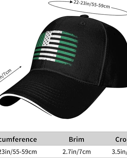 Unisex Baseball Cap Trucker Dad Hat for Men Women Adjustable Outdoors Sun hat Black