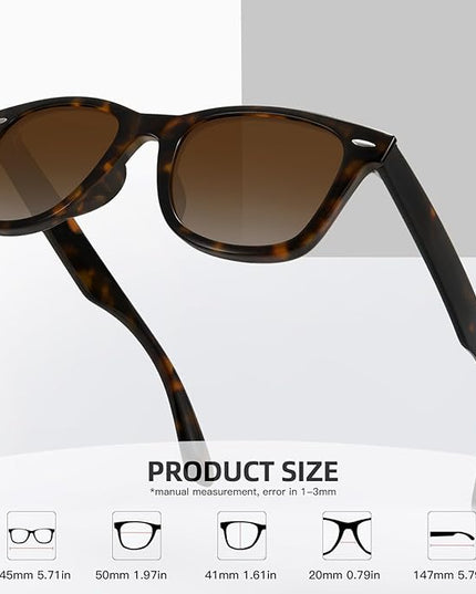 MEETSUN Polarized Sunglasses for Women Men Classic Retro Square Frame Driving Sun Glasses UV Protection