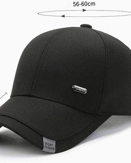Mens Women Cotton Baseball Cap Adjustable Dad Hat Plain Black Trucker Hat Golf Low Profile Hat