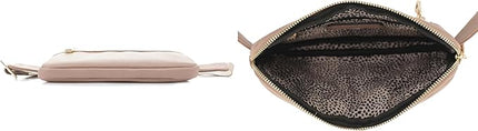 LOVESOME Vegan Leather Waist Bag Fanny Pack Crossbody Bag with Adjustable Strap for Women (Taupe)