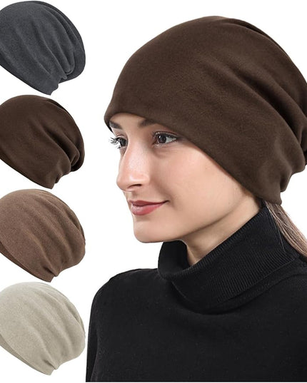Senker Fashion Slouchy Beanie Hats for Women Men, Chemo Headwear Cotton Beanies Soft Lightweight Chemo Skull Cap Elastic