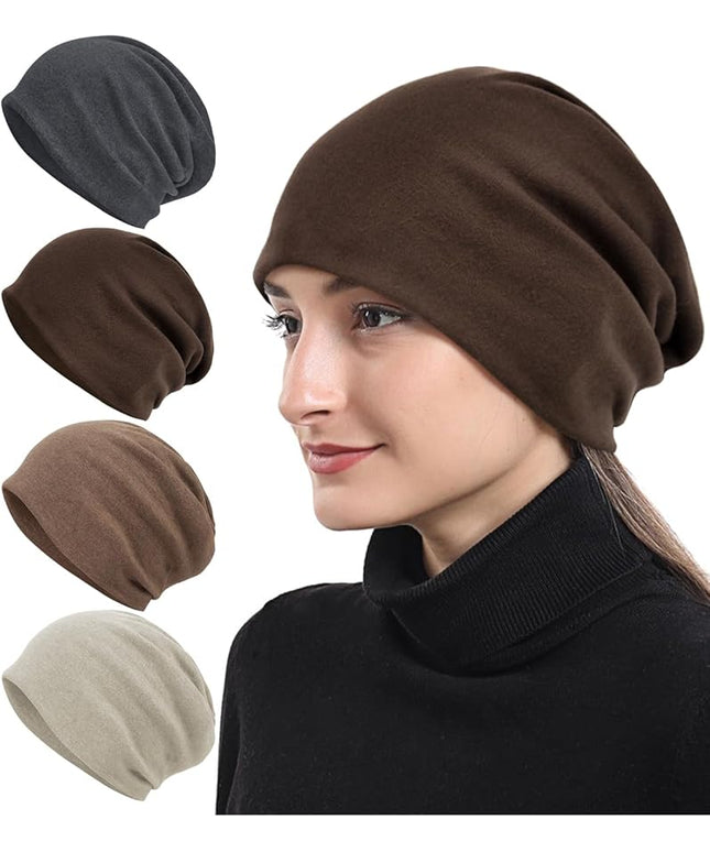 Senker Fashion Slouchy Beanie Hats for Women Men, Chemo Headwear Cotton Beanies Soft Lightweight Chemo Skull Cap Elastic