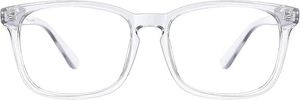 TIJN Blue Light Blocking Glasses for Women Men Clear Frame Square Nerd Eyeglasses Anti Blue Ray Computer Screen Glasses