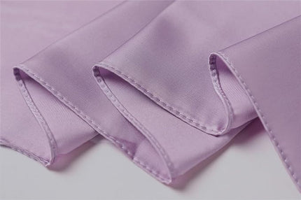 CHUNG Women's Square Satin Scarf 27.5" Bandanas Solid 50s Retro Neck Scarves Emulation Silk Handbag Hair Ribbons Necktie