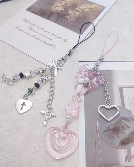 Cute Y2K Phone Charm Aesthetic Phone Charms Accessories Cute PhoneLanyard String for Bag Purse Backpack Airpods Pendants Decor
