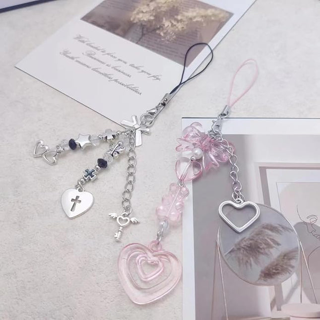 Cute Y2K Phone Charm Aesthetic Phone Charms Accessories Cute PhoneLanyard String for Bag Purse Backpack Airpods Pendants Decor