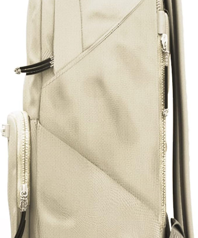 BREVITE The Backpack- Casual daypack backpacks for every function. Compact but spacious 18L aesthetic traveling backpack with laptop compartment. (Tan)