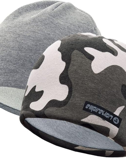 EMPIRELION Softshell Winter Fleece Lined Beanie Hats, 9" Running Skull Cap Thermal Tactical Watch Cap Men Women