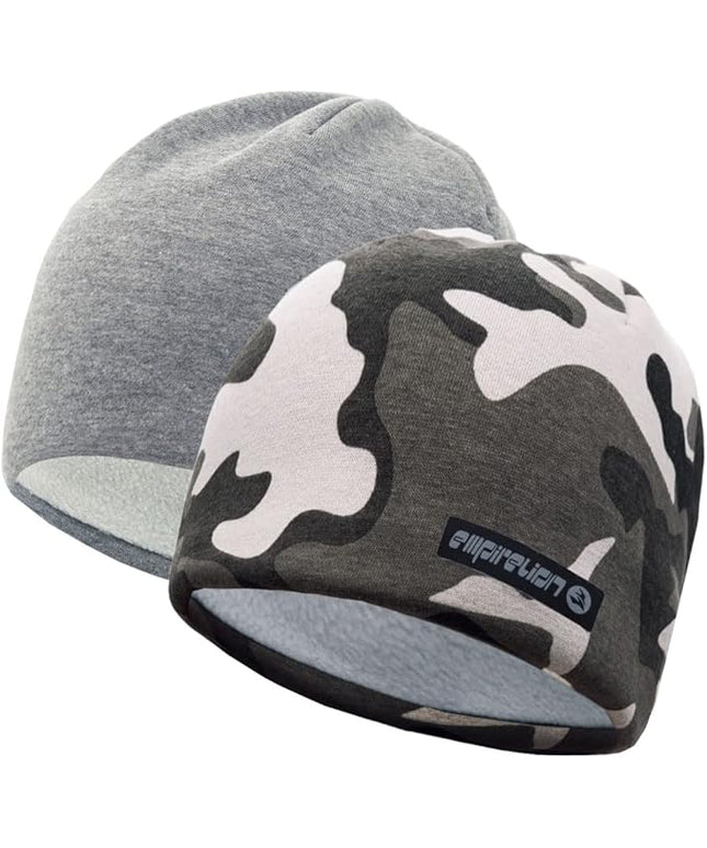 EMPIRELION Softshell Winter Fleece Lined Beanie Hats, 9" Running Skull Cap Thermal Tactical Watch Cap Men Women