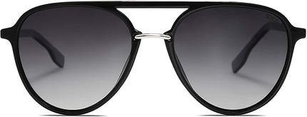 SOJOS Retro Aviator Polarized Sunglasses for Women Men Double Bridge Ladies Shades