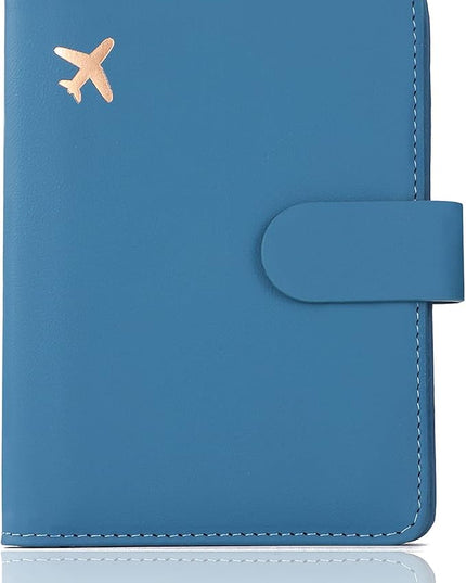 Melsbrinna Premium Leather Passport Holder Covers Case, Waterproof Rfid Blocking Travel Wallet Passport Holder with Pen Holder, Cute Passport Book for Women/Men