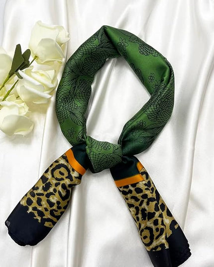 Julunar Silk Like Head Scarf for Women - Satin Large Hair Scarves - 35" Square Silk Hair Wrap for Sleeping with Gift Packed