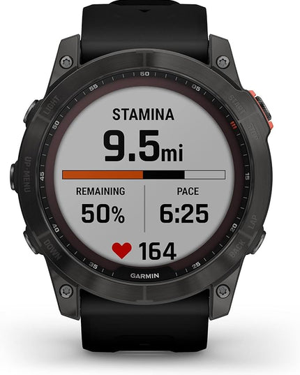 Garmin Fenix 7X Solar Multisport GPS Watch, Slate Grey with Black Band (Renewed)