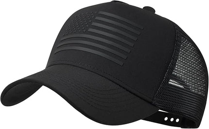 IIN American Flag Mesh Baseball Cap, Patriotic Trucker Hat for Men Women, Quick-Dry Breathable Design, Adjustable Snapback