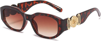 BUTABY Rectangle Sunglasses for Women Retro Driving Glasses 90’s Vintage Fashion Irregular Frame UV400 Protection