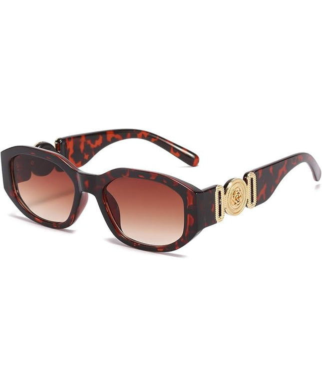 BUTABY Rectangle Sunglasses for Women Retro Driving Glasses 90’s Vintage Fashion Irregular Frame UV400 Protection