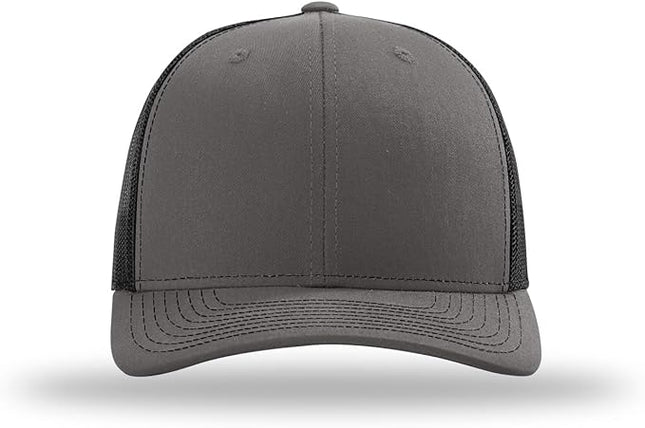Richardson 112 Trucker Hat - Premium Adjustable Snapback Hat - Structured Six Panel Richardson Blank Caps