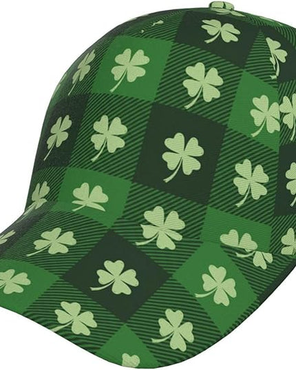 St. Patrick's Day Baseball Cap, Irish Green Clover Trucker Hat for Men Women, Fashion Adjustable Sun Visor Dad Hat