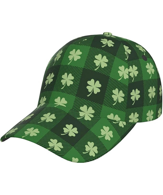 St. Patrick's Day Baseball Cap, Irish Green Clover Trucker Hat for Men Women, Fashion Adjustable Sun Visor Dad Hat