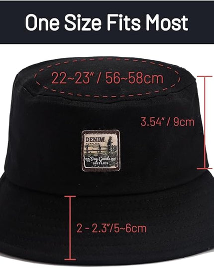 Cotton Bucket Hat for Women Men Summer Travel Sun Beach Bucket Cap, Unisex Outdoor Fisherman Hat