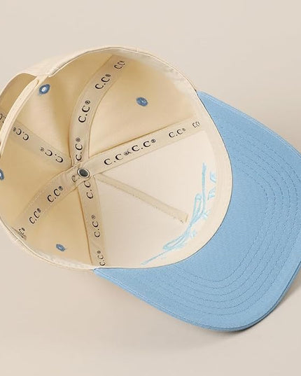 MIRMARU Two-Tone Vintage Canvas Trucker Hats for Men & Women, Adjustable Size Baseball Caps with Trendy Embroidered Design