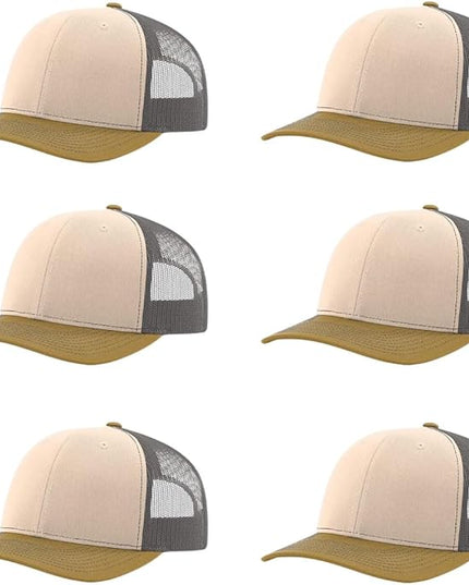 Richardson 112 Classic Six-Panel Adjustable Snapback Trucker Cap | Bulk Packs Available