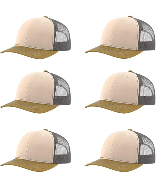 Richardson 112 Classic Six-Panel Adjustable Snapback Trucker Cap | Bulk Packs Available