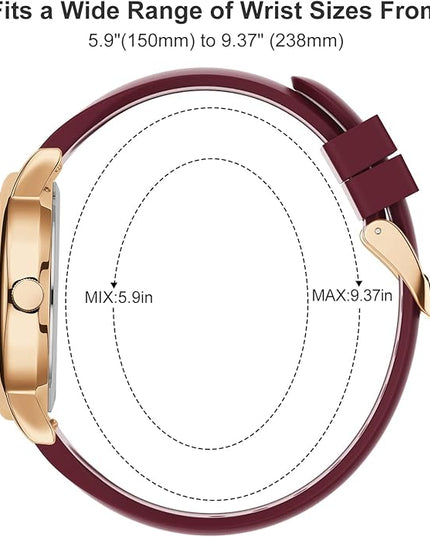 GOLDEN HOUR Waterproof Nurse Watch for Medical Professionals, Students Women Men - Military Time Luminouse Easy Read Dial, 24 Hour with Second Hand, Colorful Silicone Band