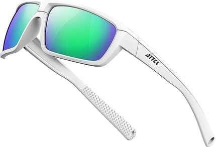 ATTCL Polarized Sunglasses Men for Fishing: UV Protection Lightweight TR90 Sports Wrap Sun Glasses Driving Golf Running