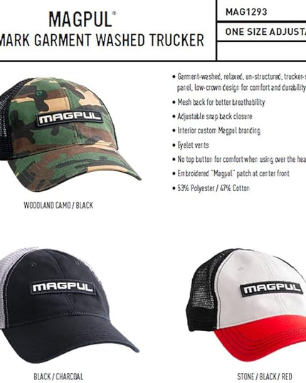 Magpul Trucker Hat Snap Back Baseball Cap, One Size Fits Most