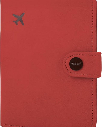 ZOPPEN Passport Holder Women, Passport Cover Travel Wallet Rfid Blocking Passport Wallet Cover Case Travel Essentials Document Organizer, Scarlet Red