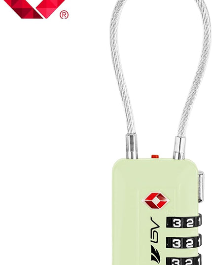 TSA Accepted Luggage Travel Lock, Set-Your-Own Combination Lock for School Gym Locker, Luggage Suitcase Baggage Locks, Filing Cabinets, Toolbox, Case (Mint Green, 1 Pack)