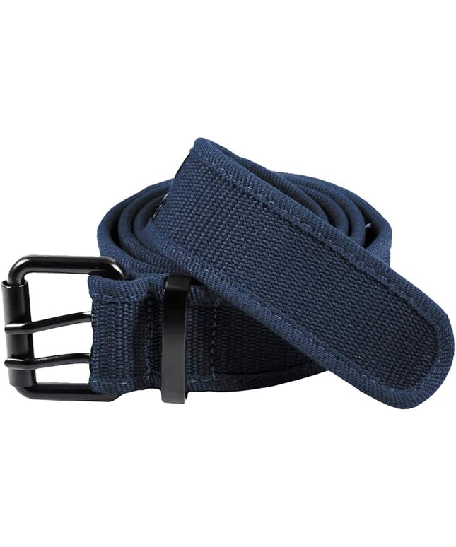 moonsix Canvas Web Belts for Men,Solid Color Casual Double Hole Grommet Belt