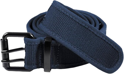 moonsix Canvas Web Belts for Men,Solid Color Casual Double Hole Grommet Belt