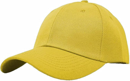 Glory Max Plain Baseball Cap Hook & Loop Strap Adjustable Solid Blank Curved Visor Hat