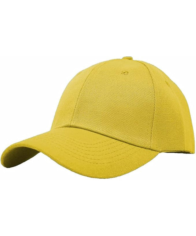 Glory Max Plain Baseball Cap Hook & Loop Strap Adjustable Solid Blank Curved Visor Hat