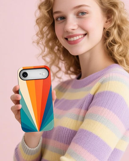 Magnetic for iPhone 17 Air Case Cute Frog Stripes Phone Case, Summer Shockproof Slim TPU and Hard PC Protective Phone Cover Compatible with MagSafe Designed for Women Girls