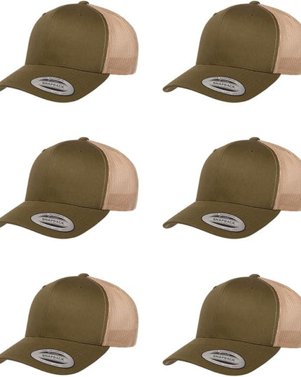 Yupoong Classic Premium Mesh 6 Panel Retro Trucker Cap | Mid Profile Snapback | OSFA | Bulk Pack Available