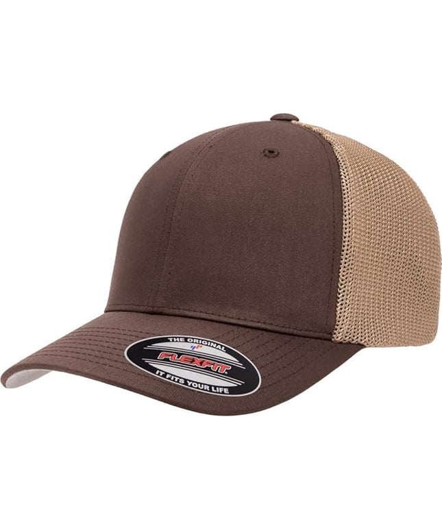 Flexfit 6511 Fitted Mid-Profile Stretchable Mesh Panels Trucker Cap | Bulk Pack Available