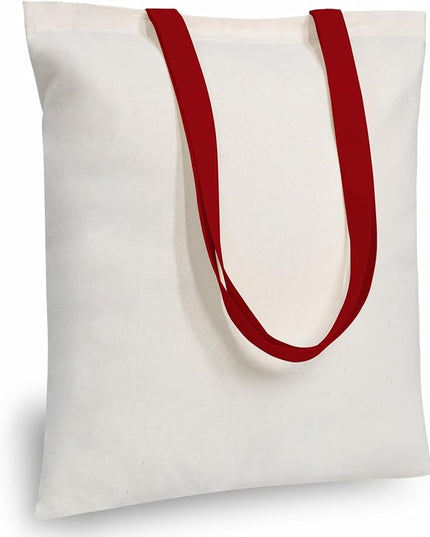 TOPDesign 24-Pack Economical 16"x15" Cotton Tote Bag, Lightweight Medium Reusable Grocery Shopping Cloth Bags, Suitable for DIY, Advertising, Promotion, Gift, Activity
