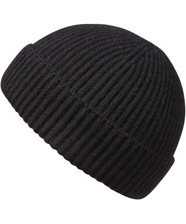 MaxNova Knit Cuff Short Fisherman Beanie for Men Women Warm Hats