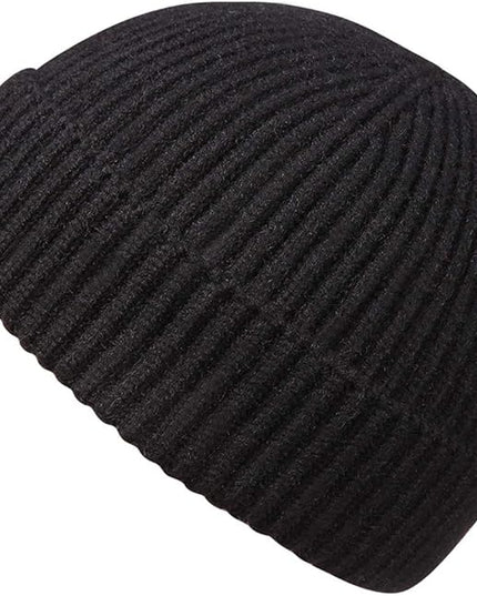 MaxNova Knit Cuff Short Fisherman Beanie for Men Women Warm Hats