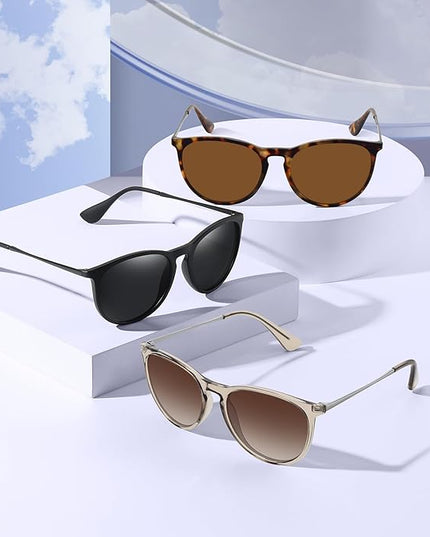WOWSUN Retro Polarized Sunglasses Womens 2026 Trendy Round Classic Glasses