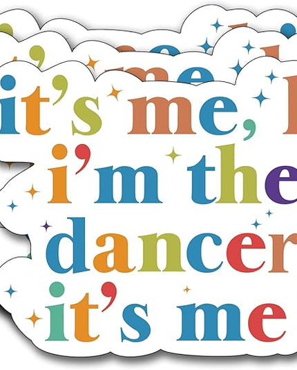 (3Pcs) It's Me Hi I'm The Dancer It's Me Sticker, I'm The Dancer Era Decorate Books Laptop Phone Water Bottles Kindles Stickers Tumbler Sticker Waterproof Vinyl Decorate Sticker 3" Inch