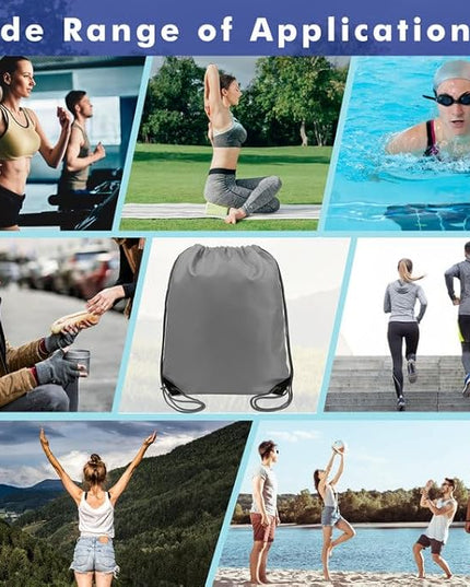 BeeGreen Drawstring Backpack Bags 20,30,50 Packs Reflective String Bags for Gym Sport Trip Cinch Sack DIY for Women Men