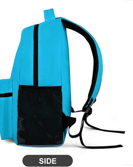 Fashion Lake Blue Backpack Lightweight Large Capacity Laptop Daybag for Travel Work