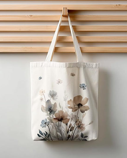 Horaldaily Canvas Tote Bag,Reusable Shoulder Tote Bag for Women Lady Casual Vacation, Shopping, Work, Gym